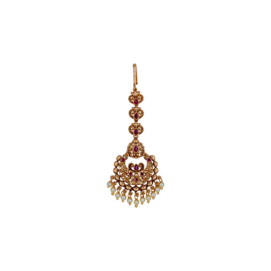 Exquisite Maang Tikka with Detailed Gold Plating