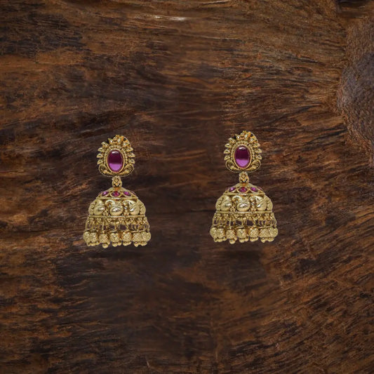Antique Small Gold-Plated Jumka T-15