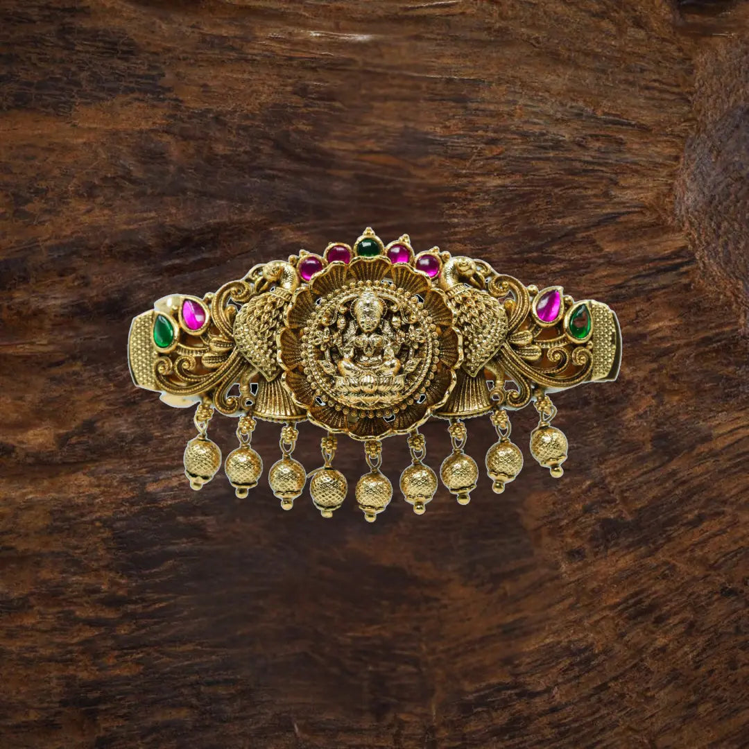 Deity-Inspired Hair Clip with Antique Finish J-96