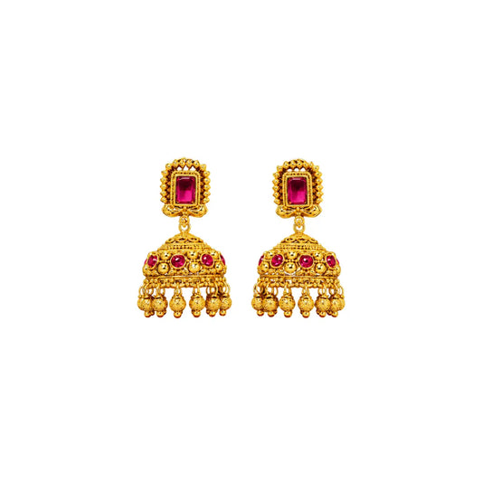 Antique Small Gold-Plated Jumka T-15
