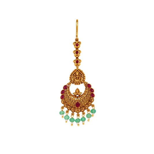 Auspicious Maa Lakshmi Antique Finish Maang Tikka T-10