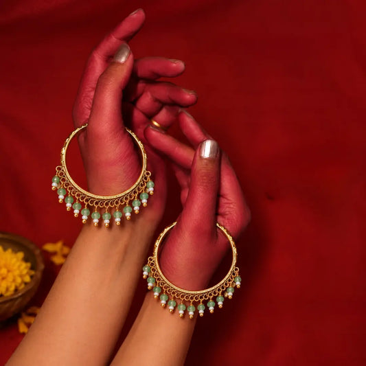 Antique Gold-Plated Round Bali T-26