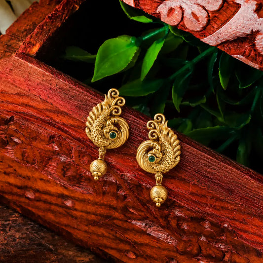 Antique Peacock Grace Drop Bali V-1493