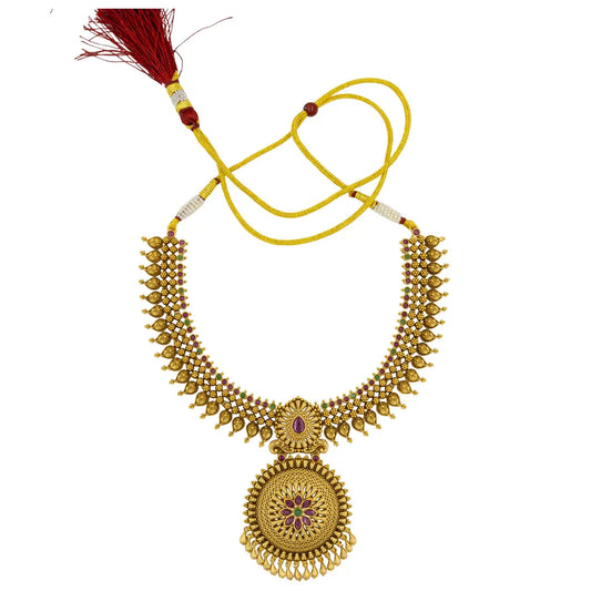Intricate Temple Short Necklace K-1534
