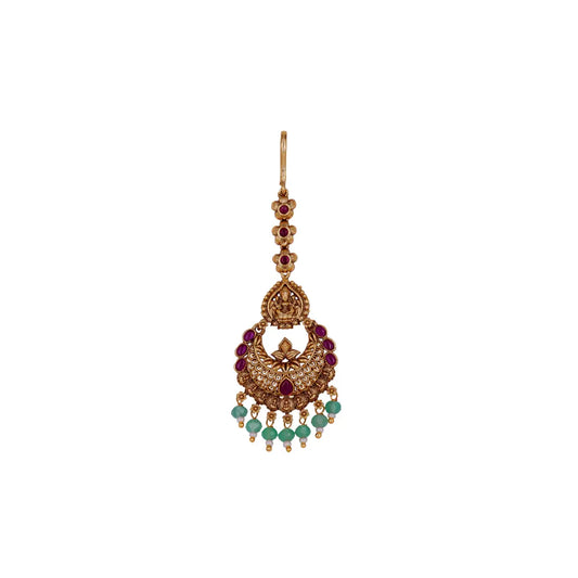 Auspicious Maa Lakshmi Antique Finish Maang Tikka T-10