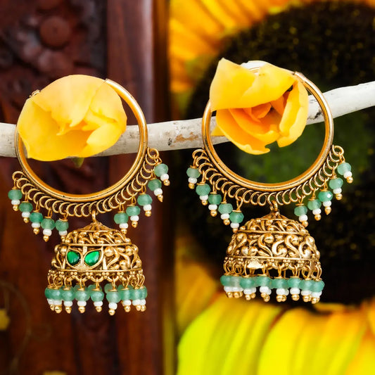 Antique Gold-Plated Round Bali T-28