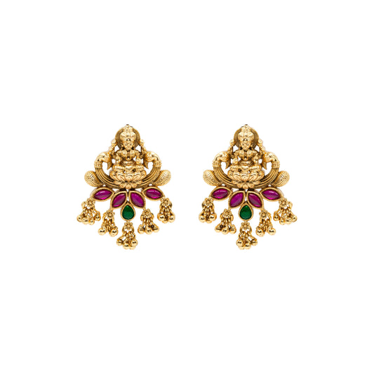 Temple-Inspired Antique Gold Plated Bali V-1652