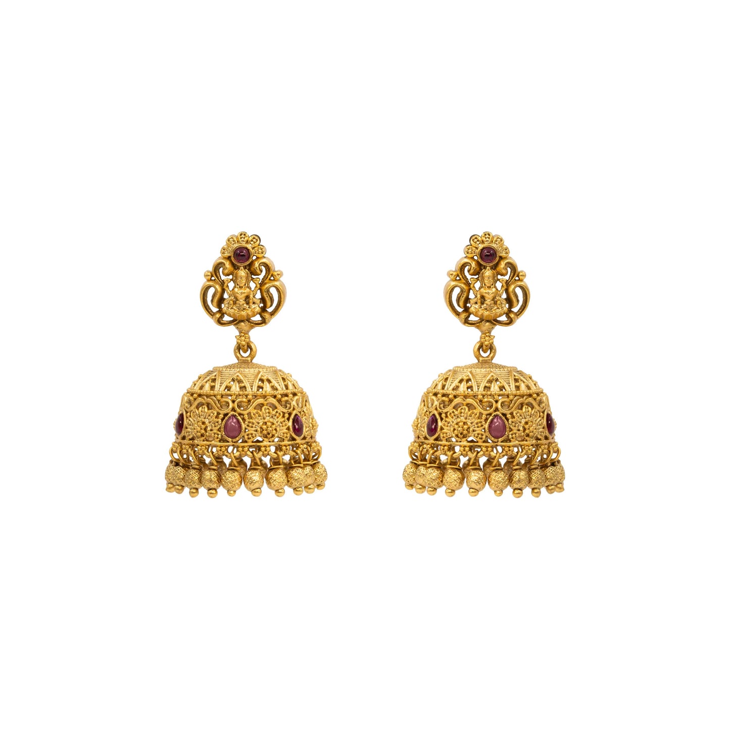 Antique Temple Gold-Plated Jhumka R-1137
