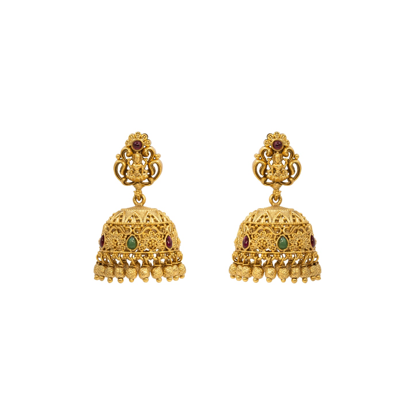 Antique Temple Gold-Plated Jhumka R-1137