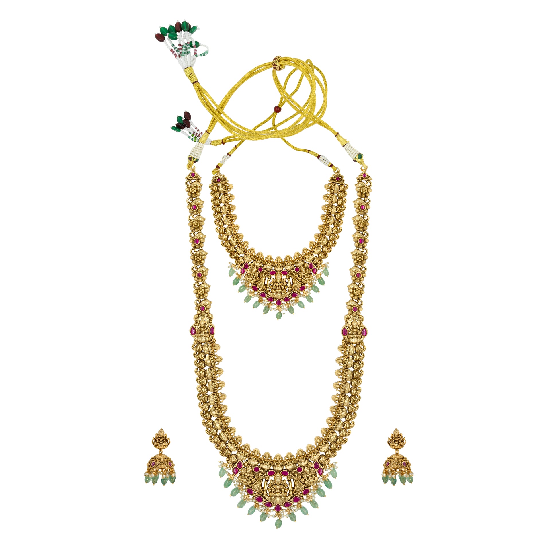 Lakshmi Temple Jewellery Combo Necklace Set J-151 N