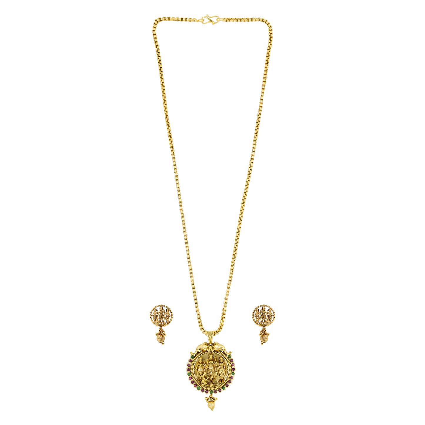 Divine Ram Parivar Temple Pendant Set T-77