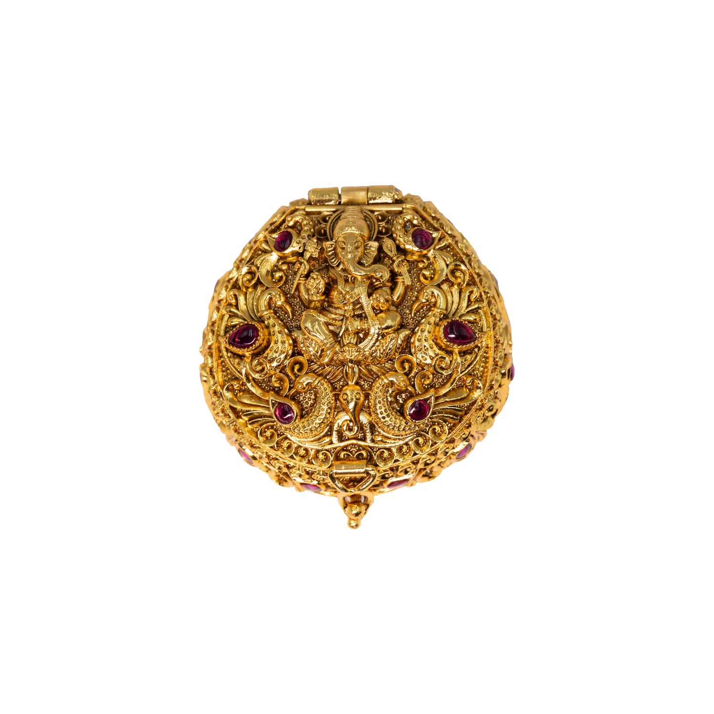 Antique Finish Ganesh Sindoor Box T-69
