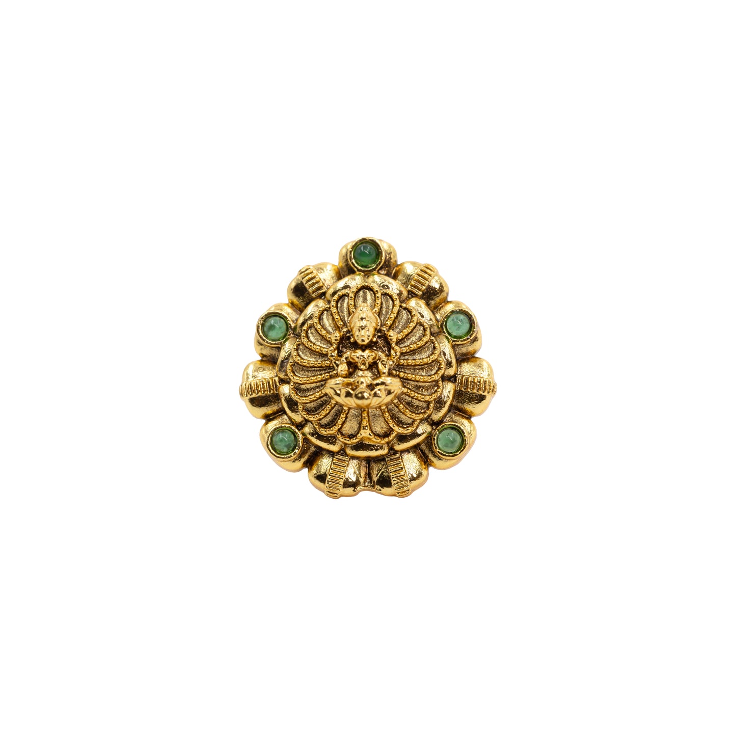 Antique Laxmi Gold-Plated Ring V-1985
