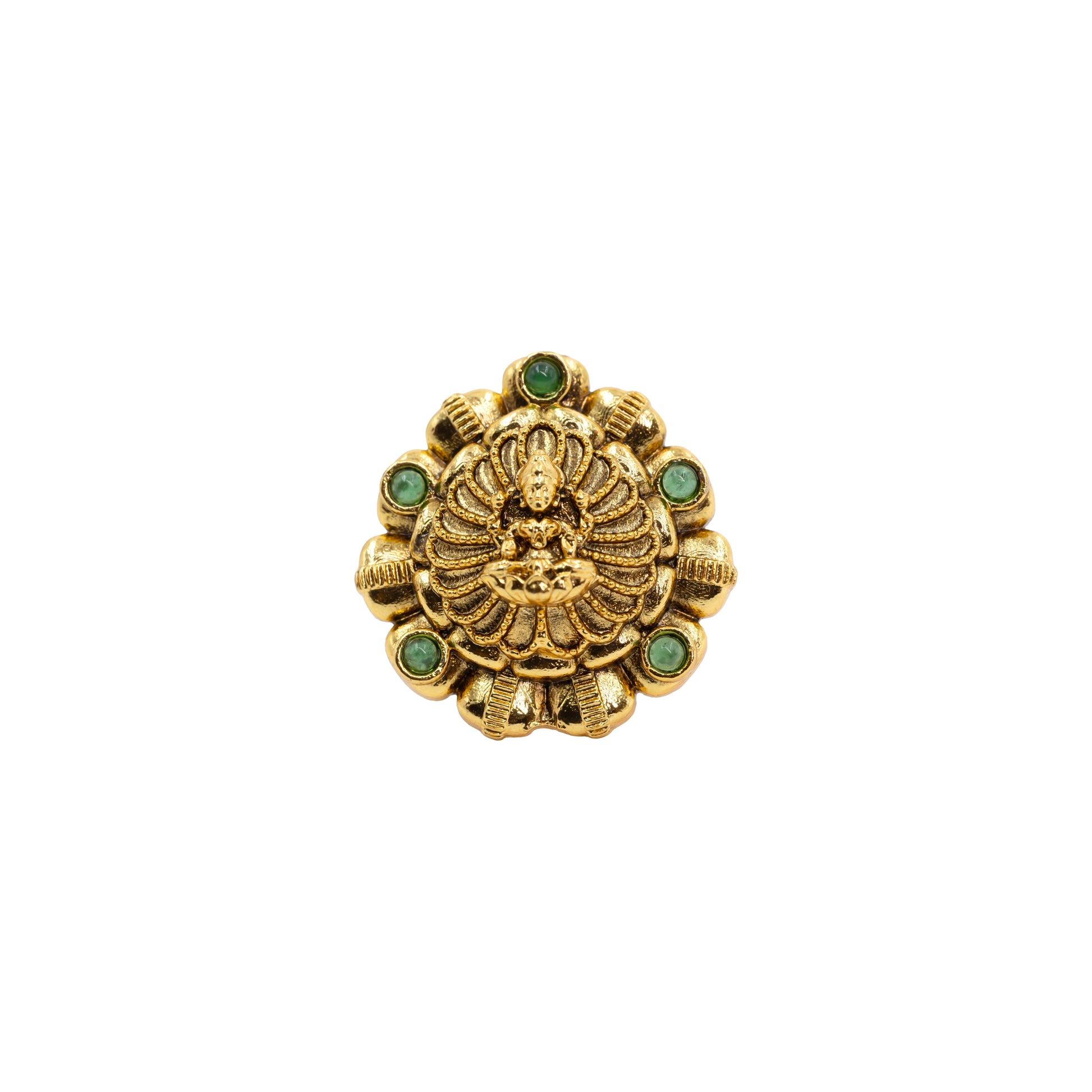 Antique Laxmi Gold-Plated Ring V-1985