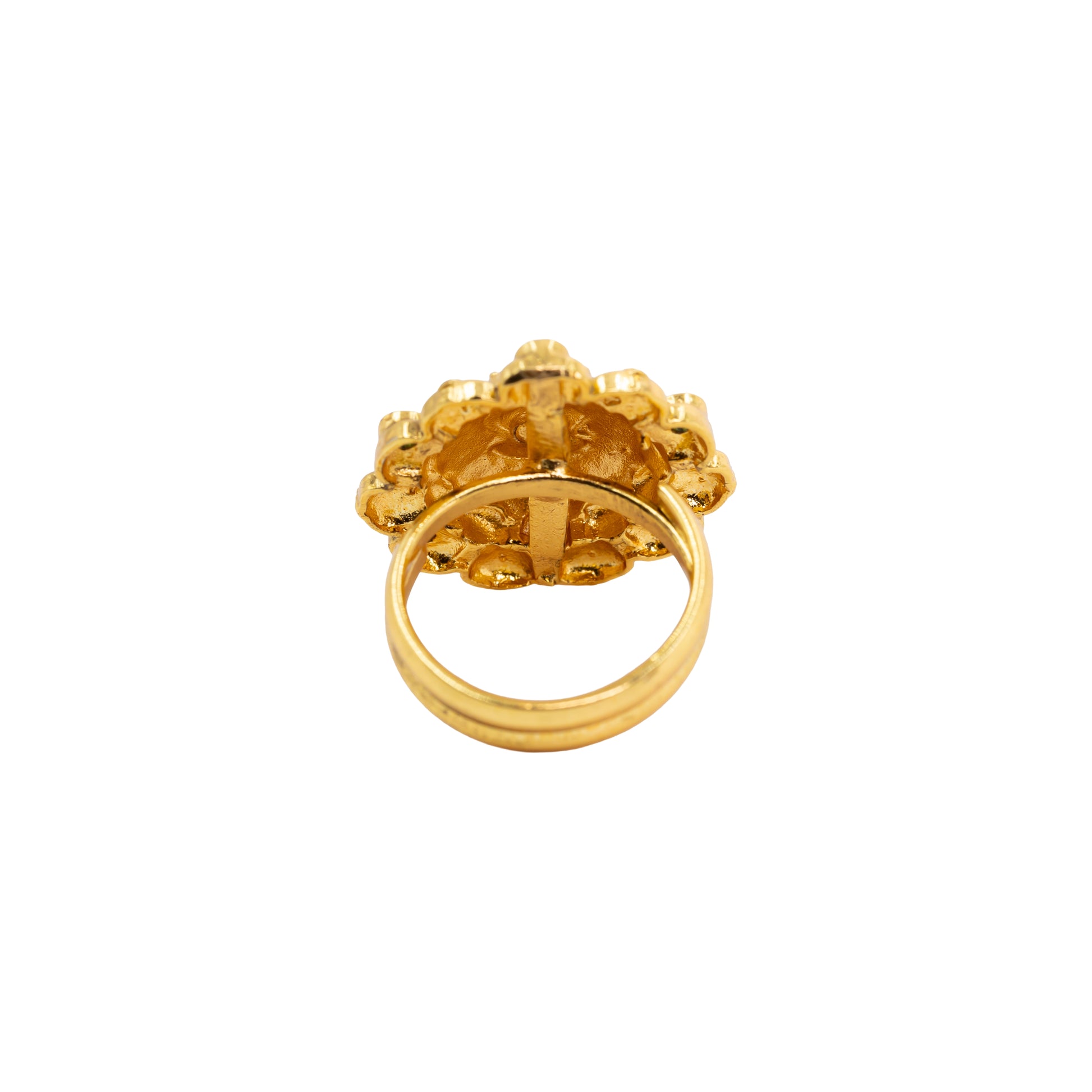 Antique Laxmi Gold-Plated Ring V-1985
