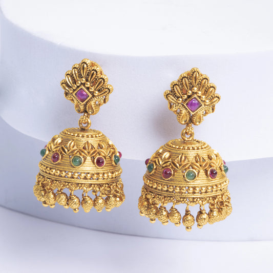 Royal Bloom Leaf Jhumka