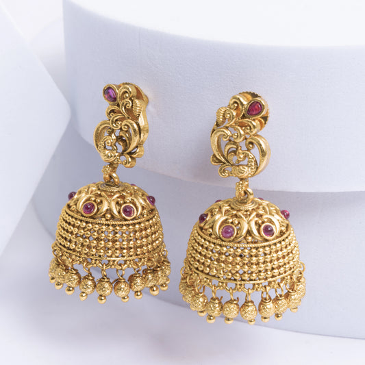 Timeless Temple Elegance Jhumka R-1162