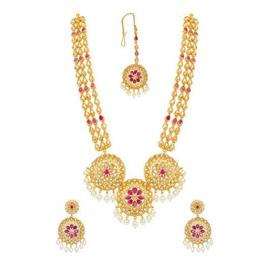 Three-Layer Gold-Plated Necklace set