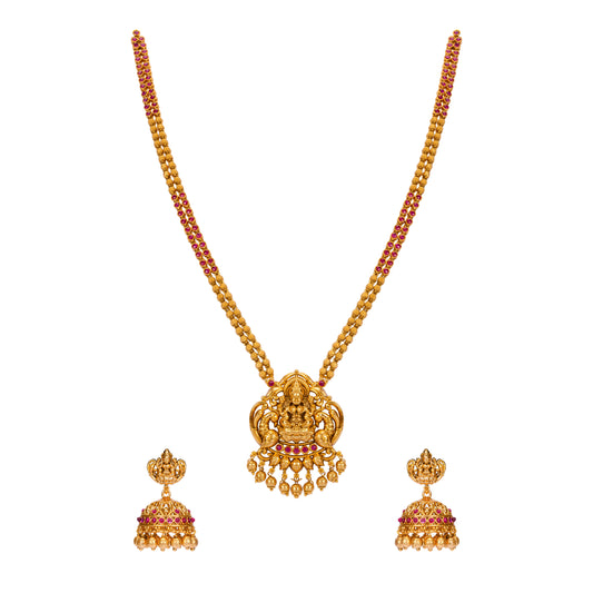 Two Layered lakshmi Necklace Set