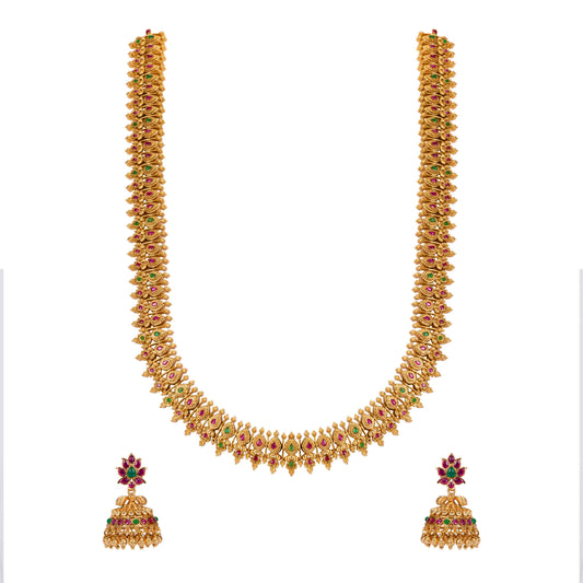 Antique Gold-Plated Long Necklace Set K-1391