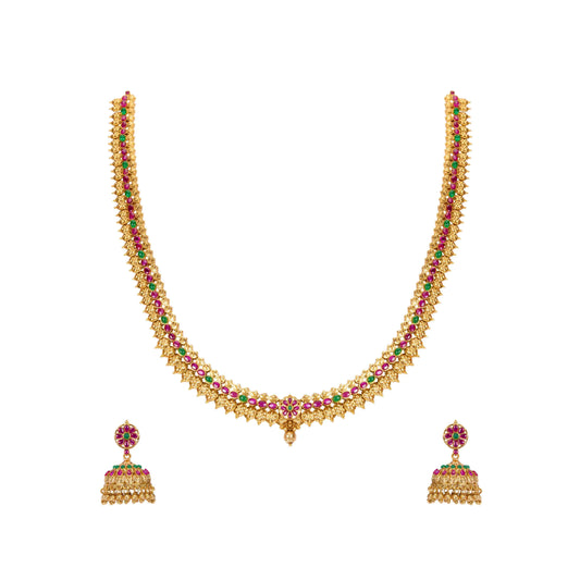 Long Designer Antique Necklace Set