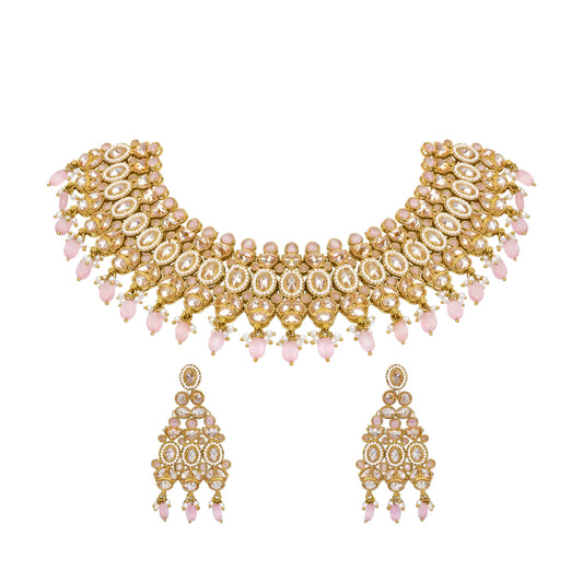 Elegant Gold-Plated Pearl Necklace Set