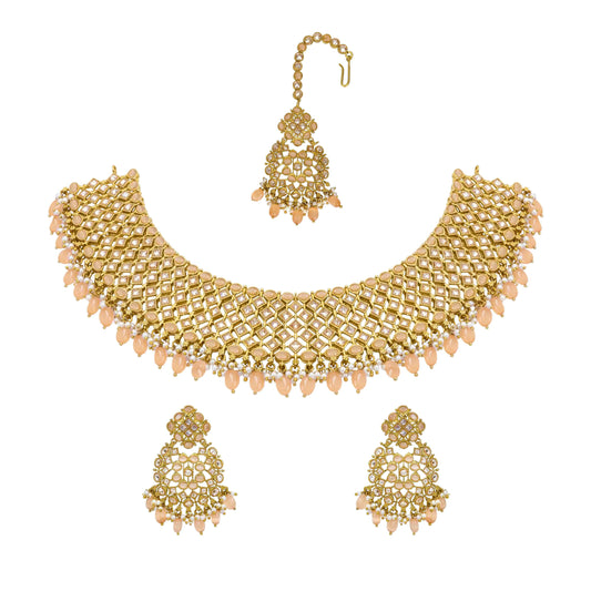 Exquisite Mehendi Polish Necklace Set