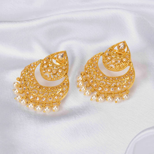 Antique Ethnic Gold-Plated Jhumka B-305