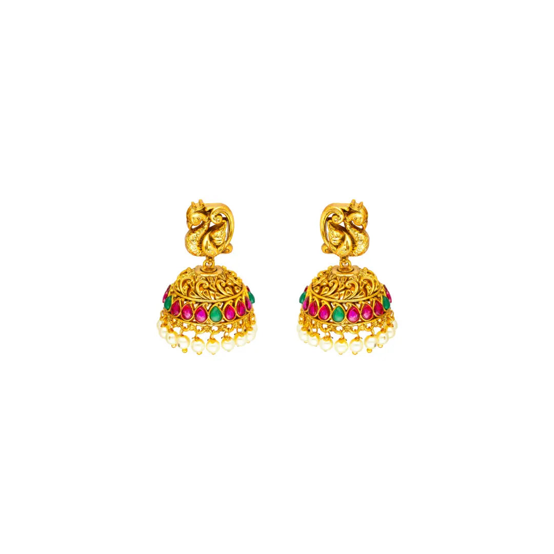 Lakshmi-Peacock Long Necklace Set K-1601