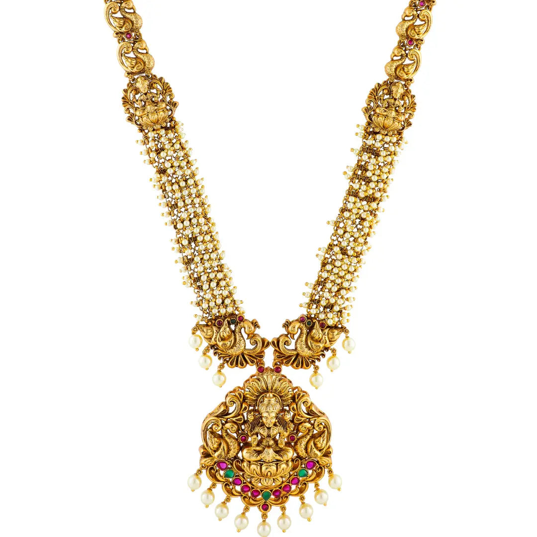 Lakshmi-Peacock Long Necklace Set K-1601