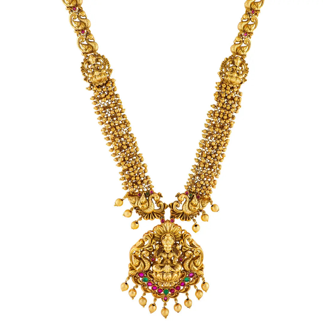 Lakshmi-Peacock Long Necklace Set K-1601