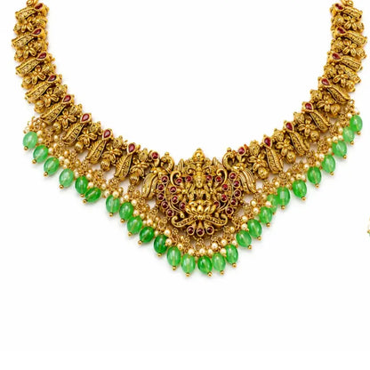 Sharada Vilasam Combo Necklace Set | Gold-Plated Temple Jewellery K-1895