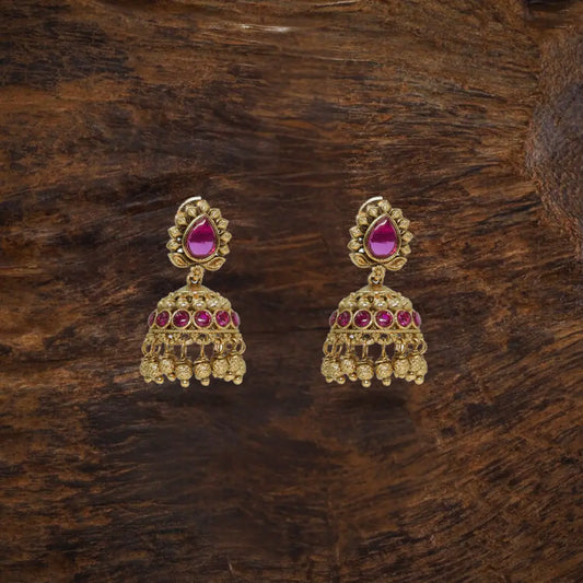 Antique Small Leaf Petal Jhumka T-16