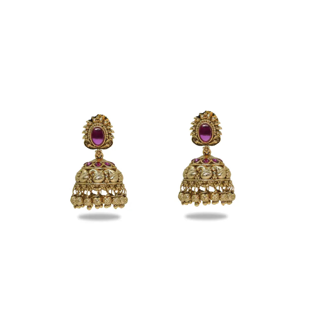 Antique Small Gold-Plated Jumka T-15