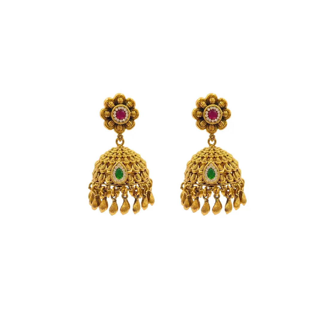 Vaidehi Temple Jhumka – Gold Plated J-1204