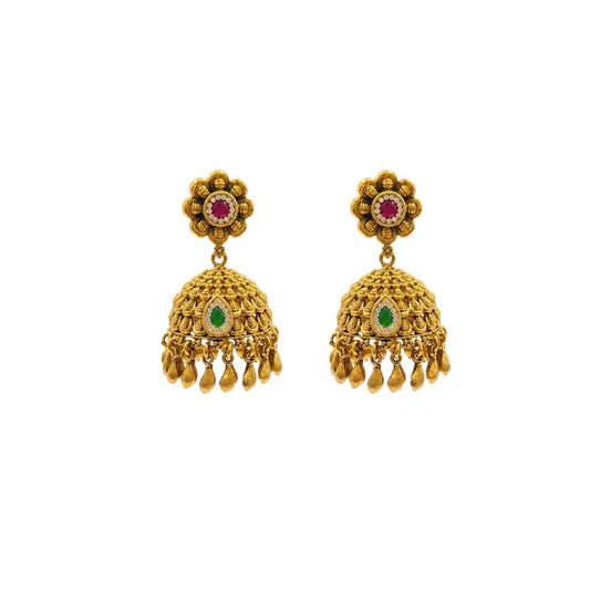 Vaidehi Temple Jhumka – Gold Plated J-1204