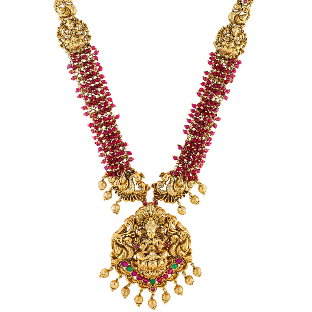 Lakshmi-Peacock Long Necklace Set K-1601