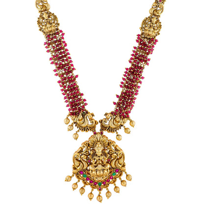 Lakshmi-Peacock Long Necklace Set K-1601