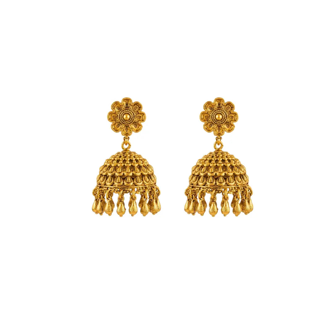 Vaidehi Temple Jhumka – Gold Plated J-1204