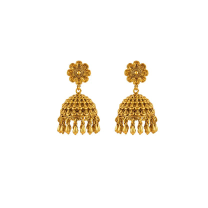 Vaidehi Temple Jhumka – Gold Plated J-1204