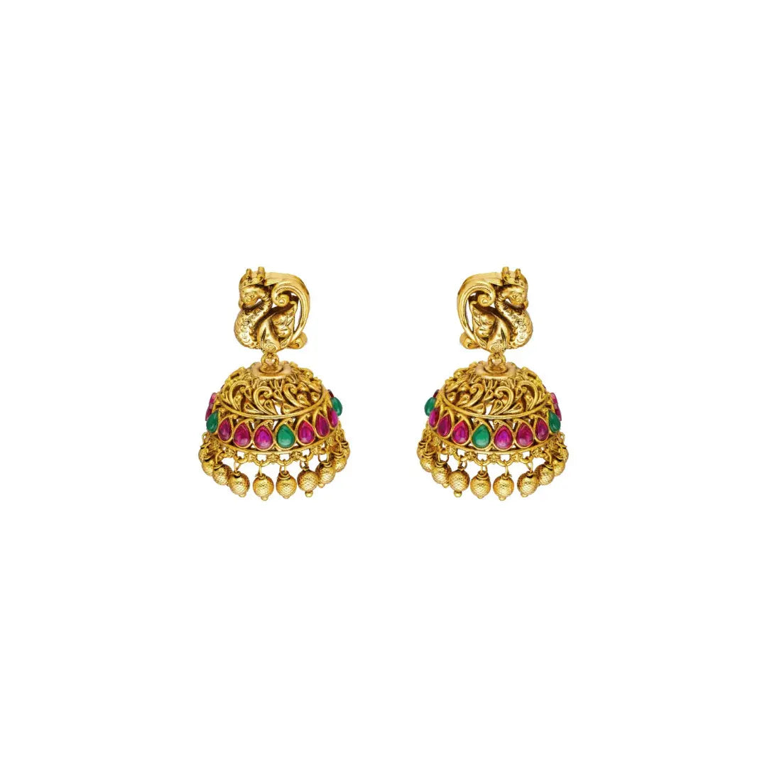 Lakshmi-Peacock Long Necklace Set K-1601