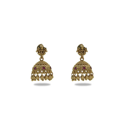 Antique Laxmi Gold Finish Jhumka  T-19