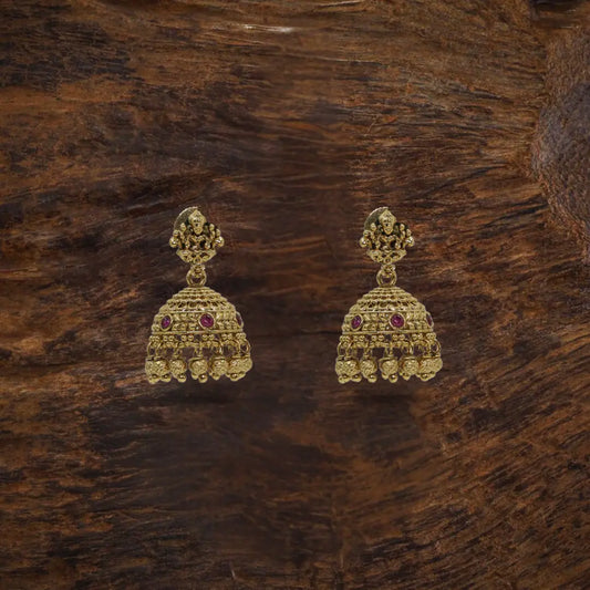 Antique Laxmi Gold Finish Jhumka  T-19