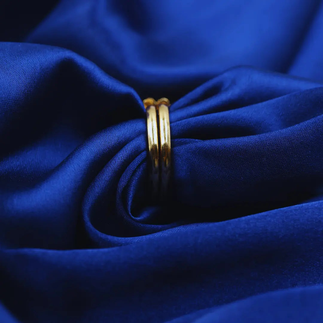South Indian Gold-Plated Flower Antique Ring V-1986
