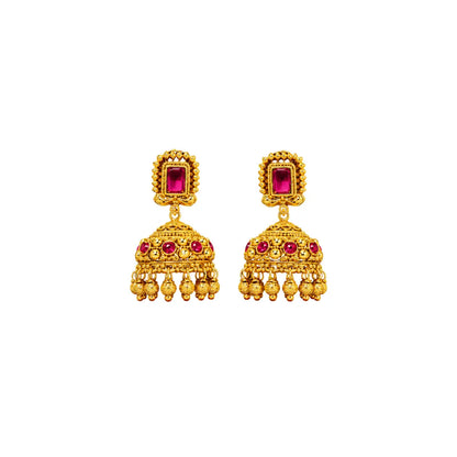 Antique Small Gold-Plated Jumka T-15