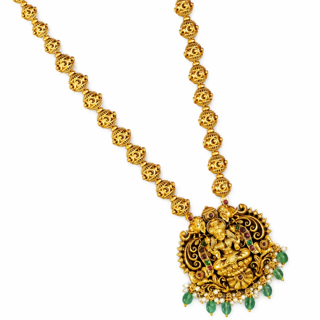 Antique Lakshmi Pendant Set T-47