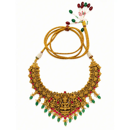 Lakshmi Kemp Temple Jewellery Short Necklace Set K-1190