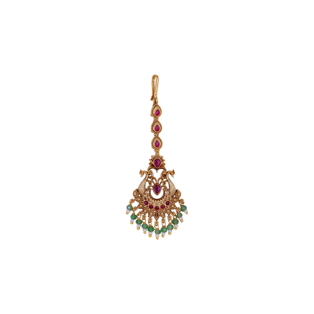 Antique Finish Maang Tikka for Wedding T-8