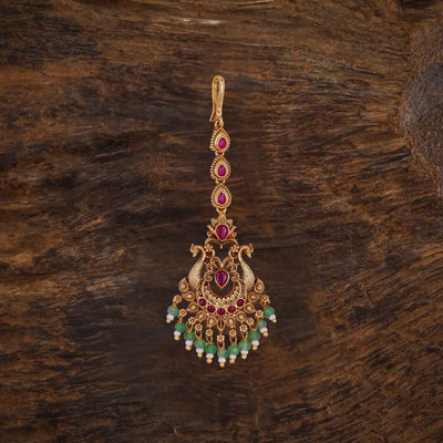Antique Finish Maang Tikka for Wedding T-8