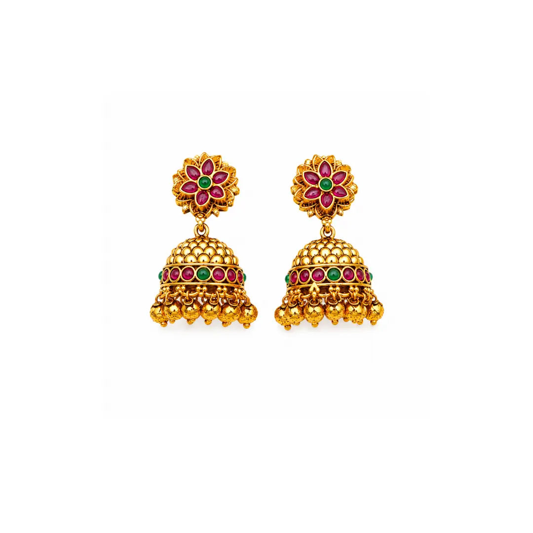 Divyaratnam Lakshmi Temple Necklace Set K-1063